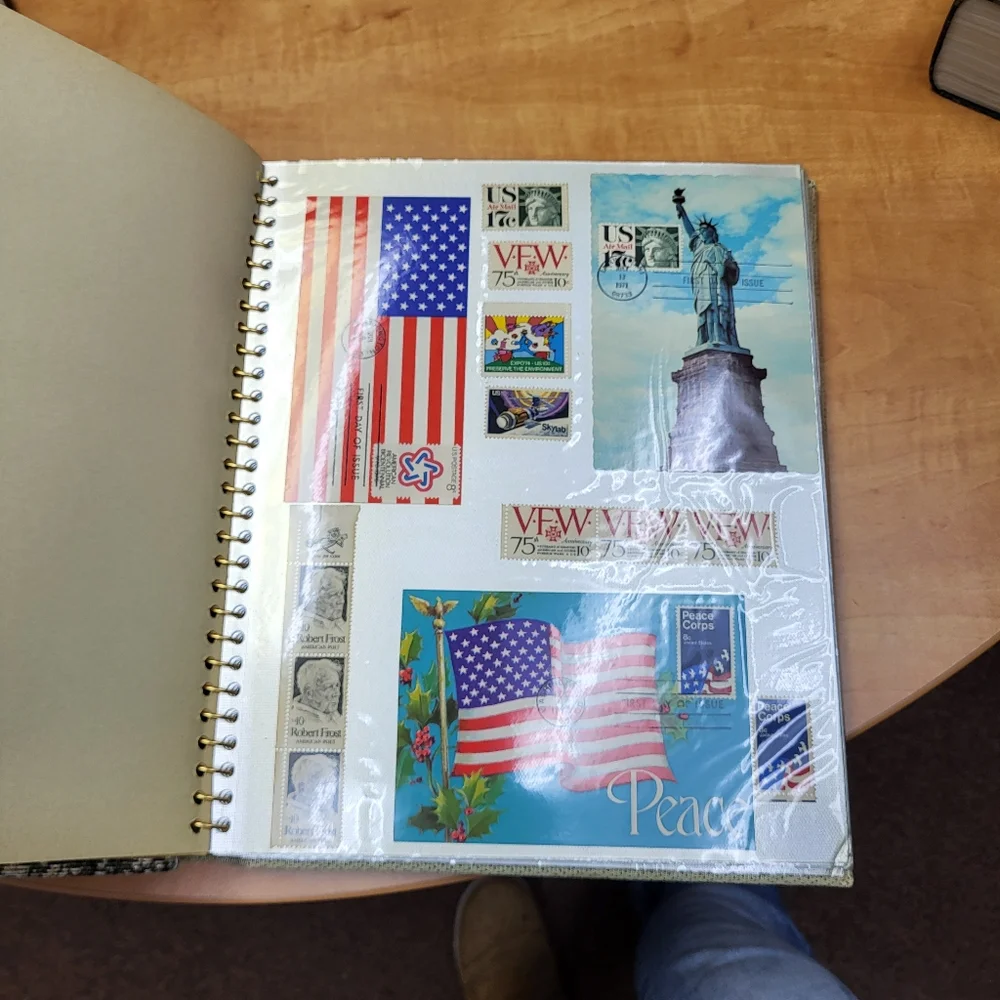 Stamp and post card custom collection, great for adding or starting a stamp